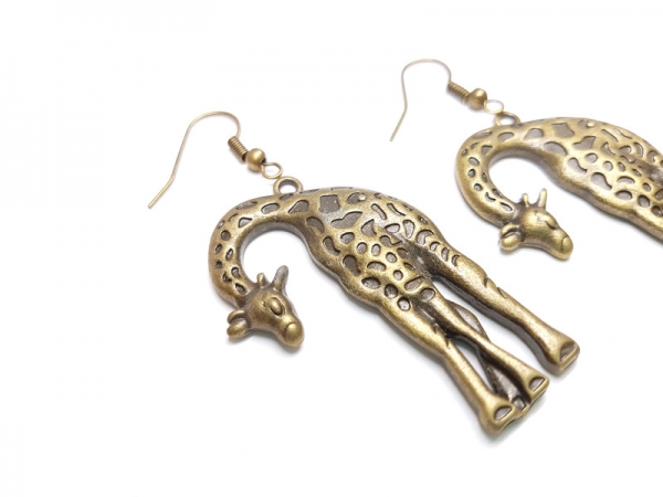 Giraffen Ohrringe bronzefarben